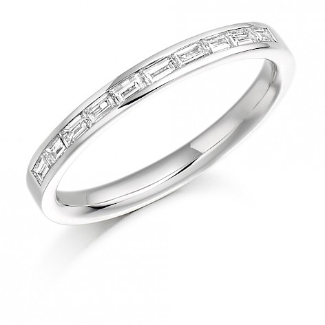 18ct white gold baguette cut diamond eternity ring 0.30ct