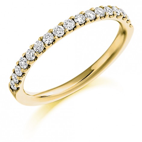 18ct yellow gold diamond micro-claw set eternity ring 0.33ct